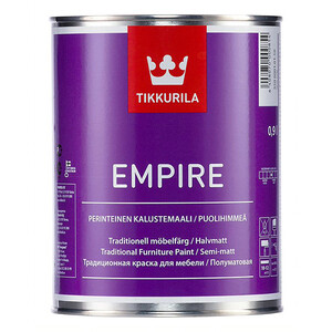 Краска алкидная Tikkurila Empire для мебели основа А полуматовая 0,9