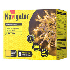Гирлянда светодиодная Navigator Нить теплый белый 11,5 м (14 024) - фото 2