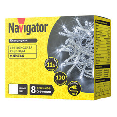 Гирлянда светодиодная Navigator Нить белая 11,5 м (14 025) - фото 2