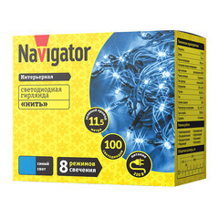 Гирлянда светодиодная Navigator Нить синяя 11,5 м (14 023) - фото 2