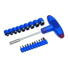 Набор отвертка с Т-образной ручкой с битами и головками 20 предметов