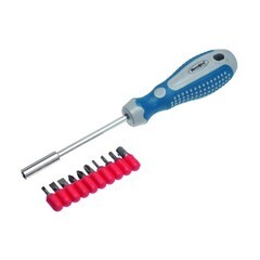 Набор отвертка-держатель бит 1/4"х100 мм 11 предметов