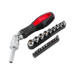 Набор реверсивно-рычажная отвертка с битами 20 предметов