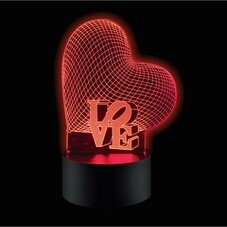 Ночник Camelion NL-400 светодиодный 3 Вт цветной RGB USB сердце14558