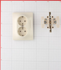 Розетка Systeme Electric Glossa встраиваемая бежевая (GSL000224) - фото 5