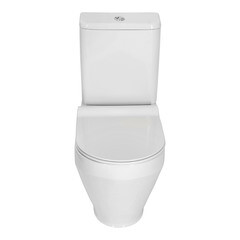 Унитаз-компакт Keramin Бари безободковый с горизонтальным выпуском с сиденьем дюропласт микролифт белый (00-003175) - фото 7