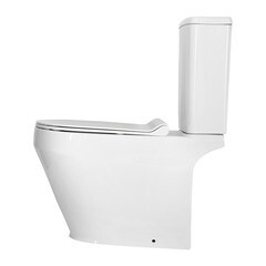 Унитаз-компакт Keramin Бари безободковый с горизонтальным выпуском с сиденьем дюропласт микролифт белый (00-003175) - фото 6