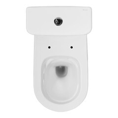 Унитаз-компакт Keramin Бари безободковый с горизонтальным выпуском с сиденьем дюропласт микролифт белый (00-003175) - фото 5