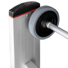 Лестница алюминиевая раздвижная трехсекционная 6 ступеней Новая высота профессиональная - фото 5