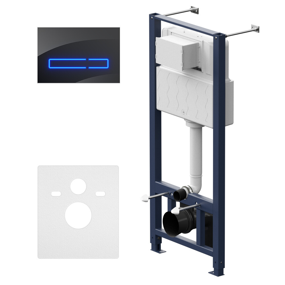 Изображение товара Инсталляция для унитаза AM.PM Touchless Pro черная сенсорная с подсветкой