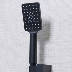 Смеситель для ванны WasserKraft Abens черный однорычажный с коротким изливом с лейкой (2001) - фото 2