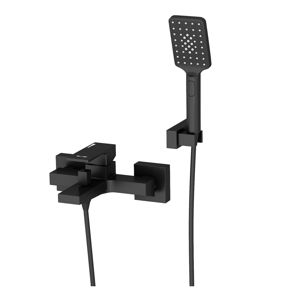 Изображение товара Смеситель для ванны WasserKraft Abens черный однорычажный с коротким изливом с лейкой (2001)