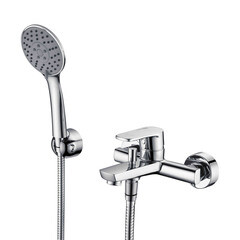 Смеситель для ванны WasserKraft Dill хром однорычажный с коротким изливом с лейкой (6101)