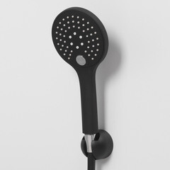 Смеситель для ванны WasserKraft Elbe черный однорычажный с коротким изливом с лейкой (7401) - фото 2