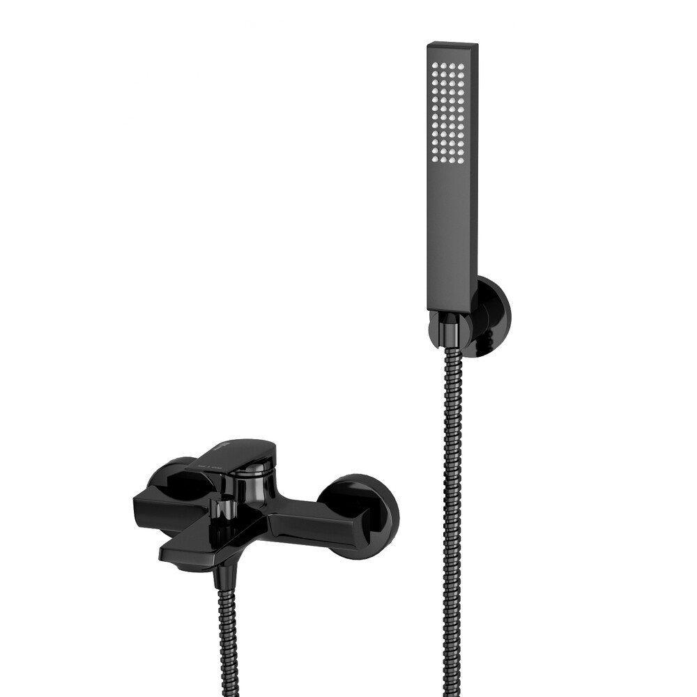 Изображение товара Смеситель для ванны WasserKraft Glan черный однорычажный с коротким изливом с лейкой (6601)