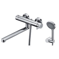 Смеситель для ванны WasserKraft Berkel хром однорычажный с длинным изливом с лейкой (4802L) - фото 1