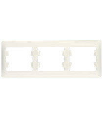 Рамка Systeme Electric Glossa трехместная белая (GSL000103)