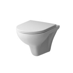 Изображение товара Унитаз подвесной AM.PM Gem FlashClean безободковый с сиденьем дюропласт микролифт (C901700SC)