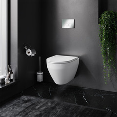 Комплект инсталляции AM.PM Spirit V2.0 с унитазом FlashClean с кнопкой хром и сиденьем микролифт (IS47051.701700) - фото 3