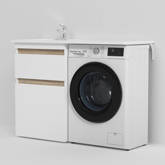 Раковина на стиральную машину AM.PM X-Joy 120х50 см с крылом справа (M85AWPL1201WG) - фото 3