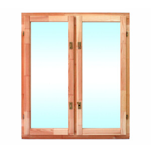 Окно деревянное террасное 1160х1000х45 мм 2 створки поворотные