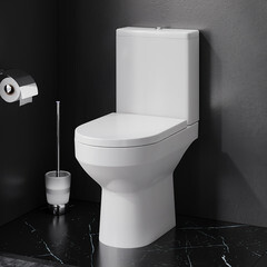 Унитаз-компакт AM.PM Spirit V2.0 FlashClean безободковый с горизонтальным выпуском без сиденья белый (C708600WH) - фото 9