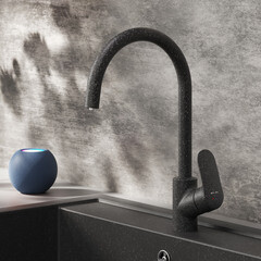 Смеситель для кухни AM.PM Like черный с высоким изливом с подключением к фильтру однорычажный (F8007722) - фото 7