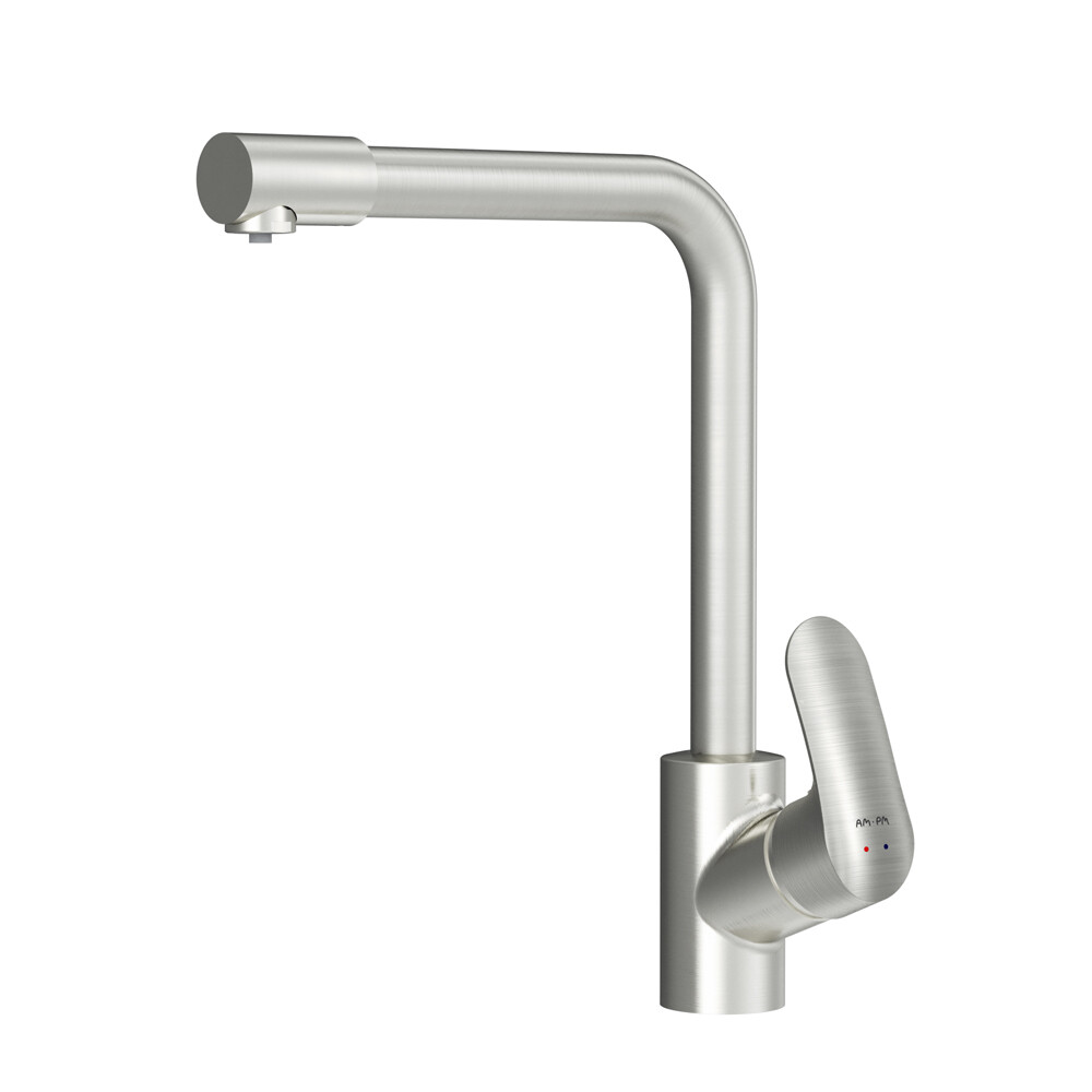Изображение товара Смеситель для кухни AM.PM Like сатин с высоким изливом и подключением к фильтру
