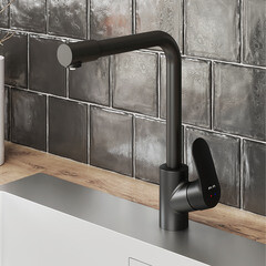 Смеситель для кухни AM.PM Like черный с высоким изливом с подключением к фильтру однорычажный (F8005722) - фото 6