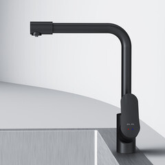 Смеситель для кухни AM.PM Like черный с высоким изливом с подключением к фильтру однорычажный (F8005722) - фото 3