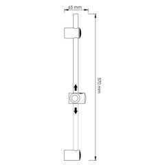 Штанга для душа WasserKraft 570 мм без мыльницы металл/пластик бронза (A049) - фото 3