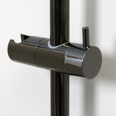 Штанга для душа WasserKraft 589 мм без мыльницы металл/пластик черная (A191) - фото 2