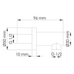 Подключение шланга WasserKraft без держателя латунь белый (A147) - фото 2