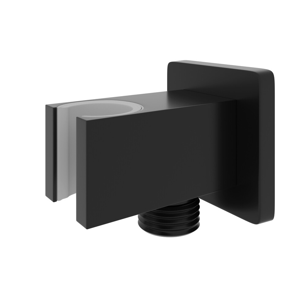 Изображение товара Подключение шланга WasserKraft с держателем латунь черный (A222)