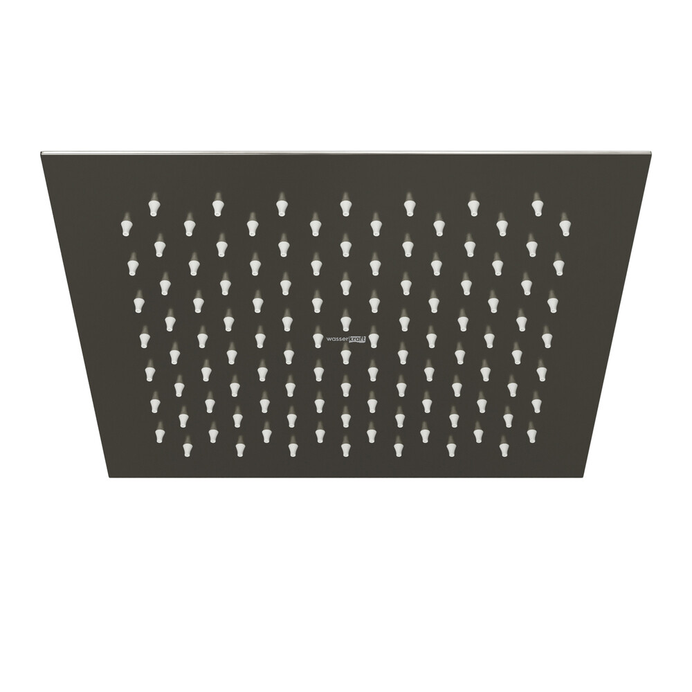 Изображение товара Лейка для верхнего душа WasserKraft 250х250 мм металл графит (A200) Изображение товара Лейка для верхнего душа WasserKraft 250х250 мм металл графит (A200)