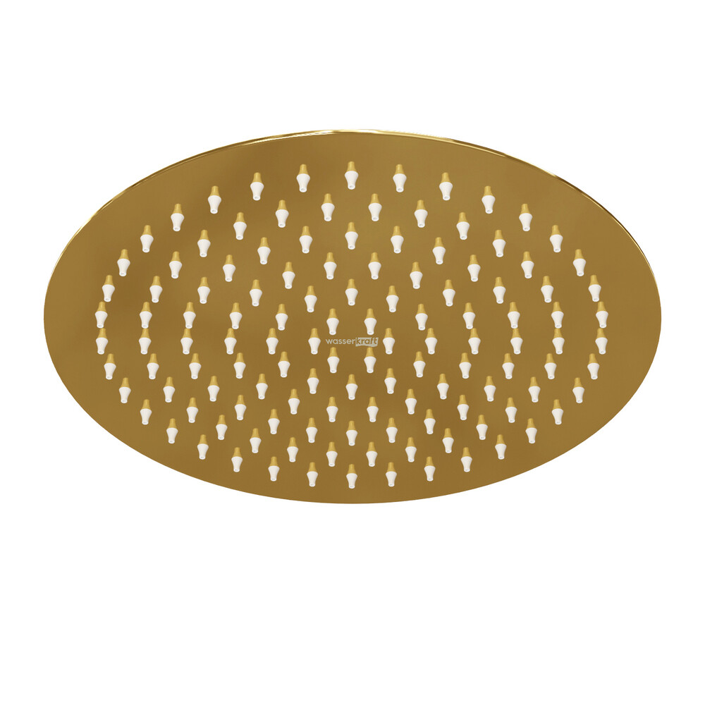 Изображение товара Лейка для верхнего душа WasserKraft d248 мм металл золото (A208) Изображение товара Лейка для верхнего душа WasserKraft d248 мм металл золото (A208)
