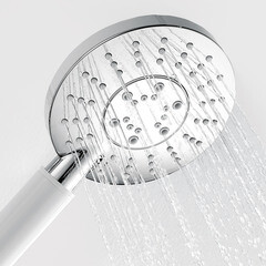 Лейка для душа WasserKraft d120 мм 3 режима без шланга пластик белая/хром (A058) - фото 2