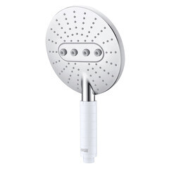 Лейка для душа WasserKraft d160 мм 3 режима без шланга пластик белая/хром (A059) - фото 1