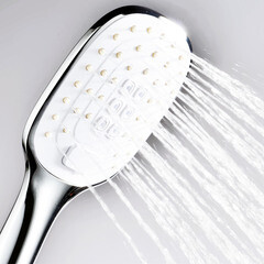 Лейка для душа WasserKraft 60х262 мм 3 режима без шланга пластик белая/хром (A062) - фото 3