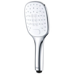 Лейка для душа WasserKraft 60х262 мм 3 режима без шланга пластик белая/хром (A062) - фото 1