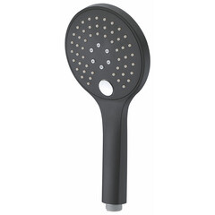 Лейка для душа WasserKraft d120 мм 3 режима без шланга пластик черная (A078) - фото 1