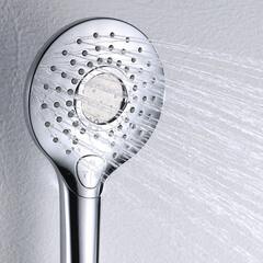 Лейка для душа WasserKraft d120 мм 3 режима без шланга пластик хром (A101) - фото 3