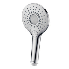 Лейка для душа WasserKraft d120 мм 3 режима без шланга пластик хром (A101) - фото 1