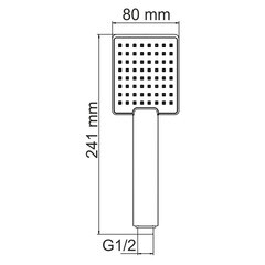 Лейка для душа WasserKraft 39х241 мм 1 режим без шланга пластик хром (A141) - фото 2