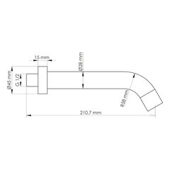 Излив для ванны встраиваемый WasserKraft Mindel 8500 белый (A149) - фото 2