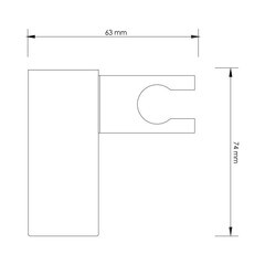 Держатель для лейки WasserKraft с регулировкой наклона пластик хром (A011) - фото 2