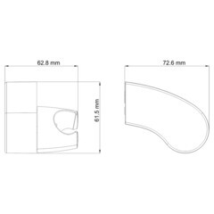 Держатель для лейки WasserKraft с регулировкой наклона пластик хром (A014) - фото 2