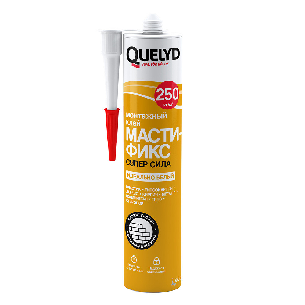 Изображение товара Клей монтажный акриловый Quelyd Мастификс Супер Сила белый 280 мл