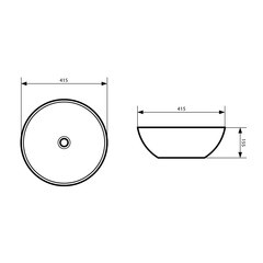Раковина Lavelly Universe 42 см накладная черная (686702) - фото 5