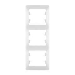 Рамка Systeme Electric Glossa трехместная белая (GSL000107) - фото 1